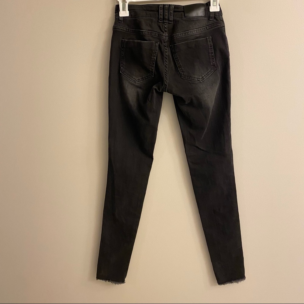 Anine Bing Black Distressed Skinny Jeans - Picture 6 of 8